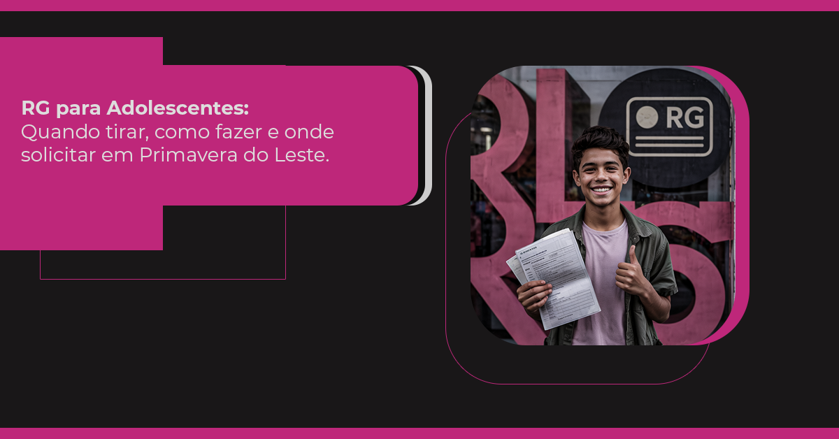 Adolescente segurando RG